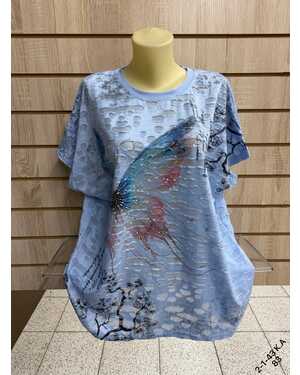 Женская футболка ткань хлопок Размер 56-60 (ЕДИНЫЙ)