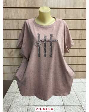 Женская футболка ткань хлопок Размер 64-68 (ЕДИНЫЙ)