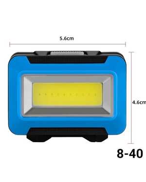 Светодиодный фонарик COB на батарейках, водонепроницаемый Головной фонарь с 3 режимами работы