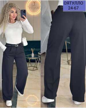 ЖЕНСКИЕ БРЮКИ В РАЗМЕР ТКАНЬ БАРБИ +РЕМЕНЬ