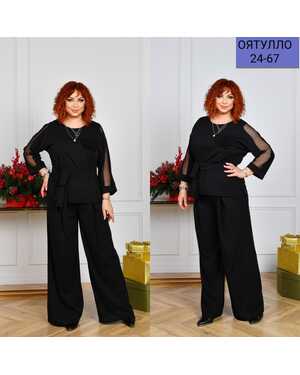 ЖЕНСКИЙ КОСТЮМ ТКАНЬ КРЕПУН+СЕТКА