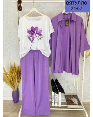 женский костюм Тройка Ткань костюм: Сингапур Ткань футболка : Лайт