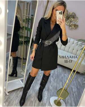 Женское платье Ткань: Барби с подкладкой (ремень в комплекте)