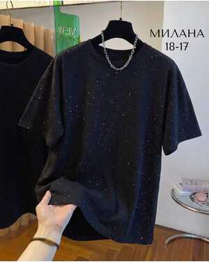 Женская Фабричные люксовые футболки с блёстками