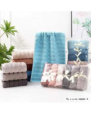 Махровое полотенца для рук и кухни с петелькой, в подарочными виде Размер: 35*75 см. Количества: 6 шт