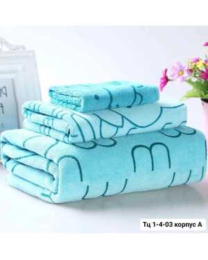 Комплект из трех полотенец из микрофибры. Размер:70*140 см. Размер:35*75 см. Размер: 30*30 см.