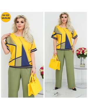 Женский костюм Ткань Кофта Бенгалин Ткань Штаны Сингапур