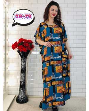 ЖЕНСКОЕ ПЛАТЬЕ ТКАНЬ ШТАПЕЛЬ РАЗМЕР ЕДИНЫЙ 64-78