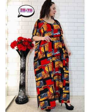 ЖЕНСКОЕ ПЛАТЬЕ ТКАНЬ ШТАПЕЛЬ РАЗМЕР ЕДИНЫЙ 64-78