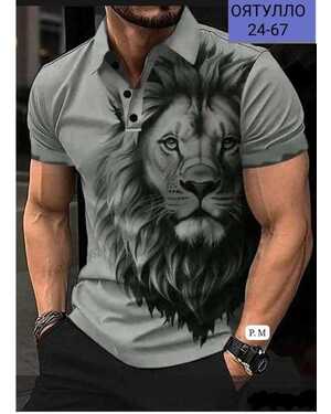 Мужская Футболка поло С сублимации Ткань двунитка