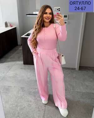 Женские Брюки Палаццо Материал Велюровый