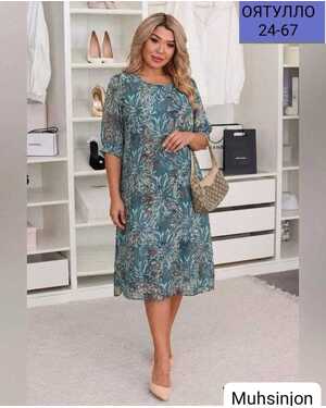 Женское платье ткань шифон на подкладе