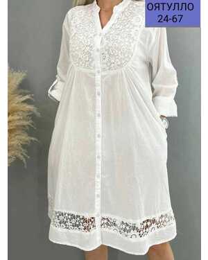 Женское платье ткань лен полиэстер