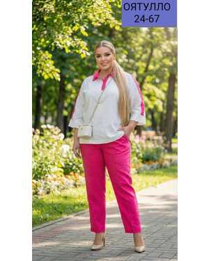 Женский костюм ткань лен полиэстер