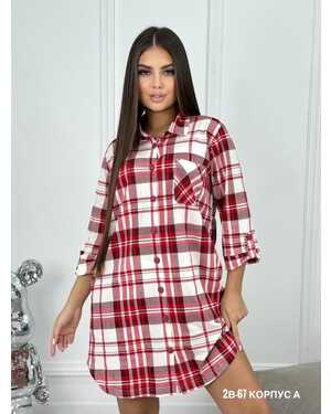 Женская Рубашка в размер ткань хлопок