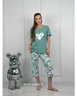 Женская пижама в размер ткань хлопок