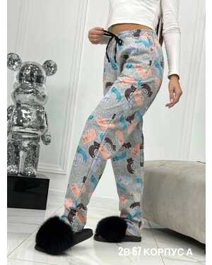 Женские брюки для дома в размер ткань хлопок