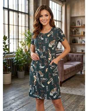 Женская Туника для дома в размер ткань хлопок