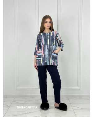 Женский костюм для дома в размер ткань хлопок