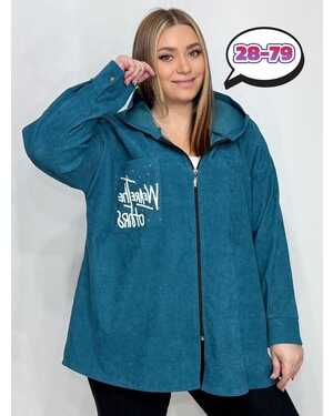 Женский кардиган в размер ткань вельвет