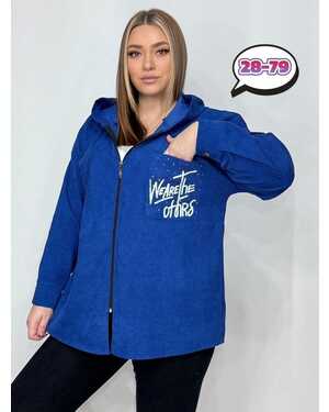 Женский кардиган в размер ткань вельвет