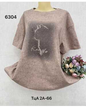 Женская футболка ткань хлопок Размер единый 56-64