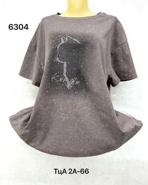 Женская футболка ткань хлопок Размер единый 56-64