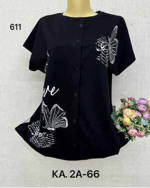 Женская Футболка, хлопок Размеры ЕДИНЫЙ (46-52)