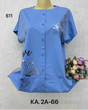 Женская Футболка, хлопок Размеры ЕДИНЫЙ (46-52)