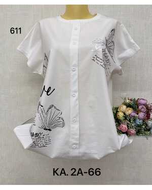 Женская Футболка, хлопок Размеры ЕДИНЫЙ (46-52)