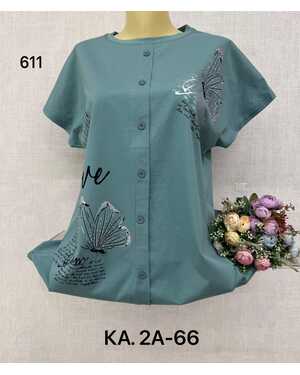 Женская Футболка, хлопок Размеры ЕДИНЫЙ (46-52)