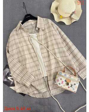 Женская Рубашка с майкой оверсайз Китай фабрика РАЗМЕР ЕДИНЫЙ 42-48