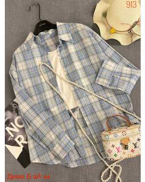 Женская Рубашка с майкой оверсайз Китай фабрика РАЗМЕР ЕДИНЫЙ 42-48