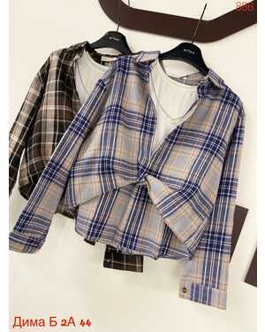 Женская рубашка с топиком фабричный китай размер единый: (42/48)