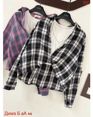 Женская рубашка с топиком фабричный китай размер единый: (42/48)