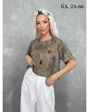 Женская Футболка, хлопок Размеры ЕДИНЫЙ (42-48)