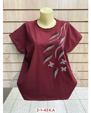 Женская футболка ткань хлопок Размер 54-58 (ЕДИНЫЙ)