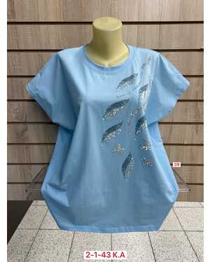 Женская футболка ткань хлопок Размер 54-58 (ЕДИНЫЙ)