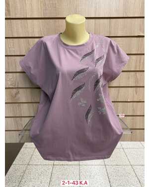 Женская футболка ткань хлопок Размер 54-58 (ЕДИНЫЙ)