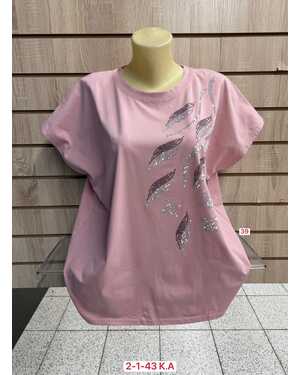 Женская футболка ткань хлопок Размер 54-58 (ЕДИНЫЙ)