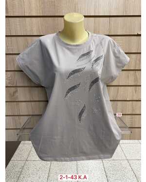 Женская футболка ткань хлопок Размер 54-58 (ЕДИНЫЙ)