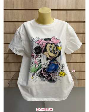 ЖЕНСКАЯ ФУТБОЛКА ТКАНЬ 95% COTTON, 5% SPANDEX РАЗМЕР ЕДИНЫЙ 52-56