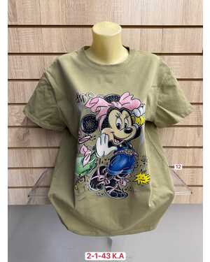 ЖЕНСКАЯ ФУТБОЛКА ТКАНЬ 95% COTTON, 5% SPANDEX РАЗМЕР ЕДИНЫЙ 52-56