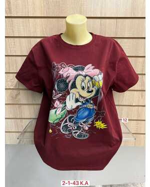 ЖЕНСКАЯ ФУТБОЛКА ТКАНЬ 95% COTTON, 5% SPANDEX РАЗМЕР ЕДИНЫЙ 52-56