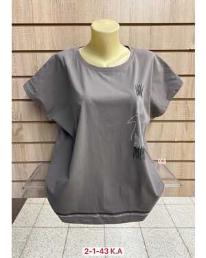 ЖЕНСКАЯ ФУТБОЛКА ТКАНЬ 95% COTTON, 5% SPANDEX РАЗМЕР ЕДИНЫЙ 54-58