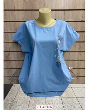 ЖЕНСКАЯ ФУТБОЛКА ТКАНЬ 95% COTTON, 5% SPANDEX РАЗМЕР ЕДИНЫЙ 54-58