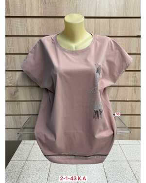 ЖЕНСКАЯ ФУТБОЛКА ТКАНЬ 95% COTTON, 5% SPANDEX РАЗМЕР ЕДИНЫЙ 54-58