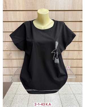 ЖЕНСКАЯ ФУТБОЛКА ТКАНЬ 95% COTTON, 5% SPANDEX РАЗМЕР ЕДИНЫЙ 54-58