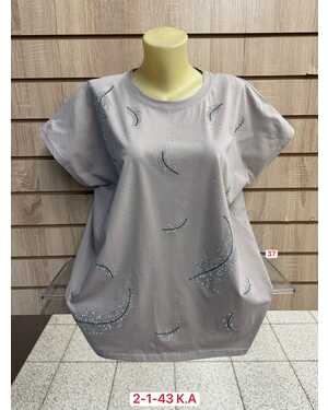 ЖЕНСКАЯ ФУТБОЛКА ТКАНЬ 95% COTTON, 5% POLYESTER РАЗМЕР ЕДИНЫЙ 54-58