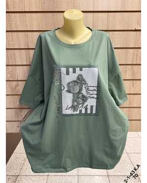 ЖЕНСКАЯ ФУТБОЛКА ТКАНЬ 95% COTTON, 5% POLYESTER Раз: 72-76 (ЕДИНЫЙ)